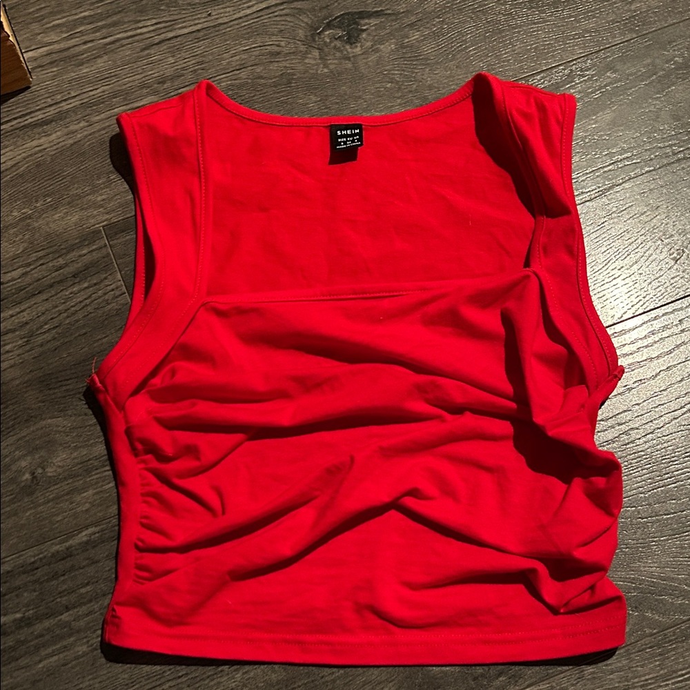 SHEIN red sleeveless tank top